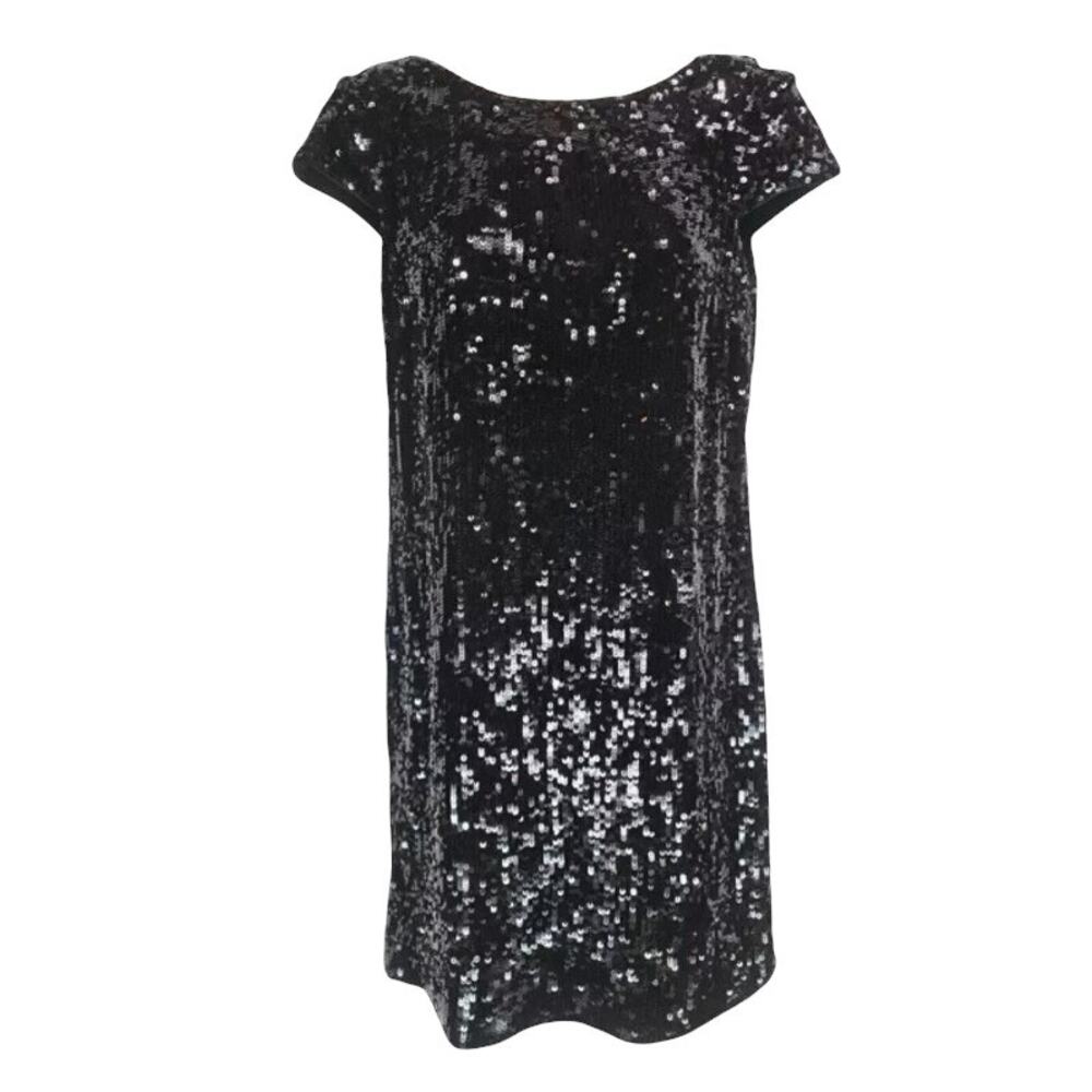 Banana Republic Black Sequin Midi Dress